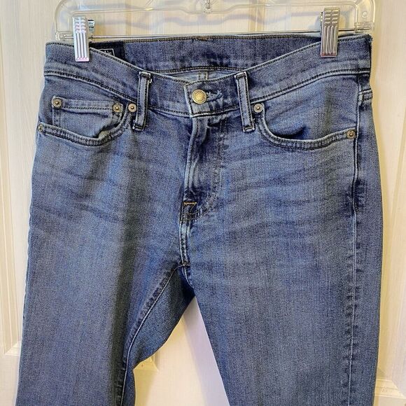 Abercrombie & Fitch Jeans Men 28W 30L Langdon Slim Stretch Denim Flat Front Blue - Picture 9 of 9